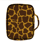 Dark Brown Cow Print Front Pocket Bible Bag