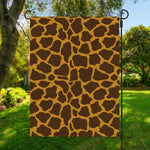 Dark Brown Cow Print Garden Flag