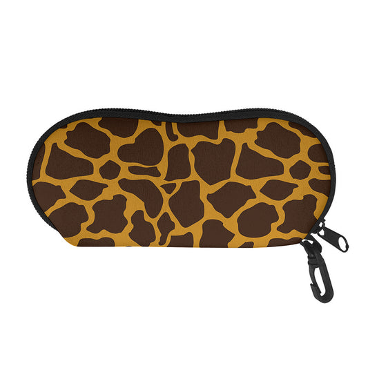Dark Brown Cow Print Glasses Case