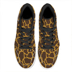 Dark Brown Cow Print High Top Leather Sneakers