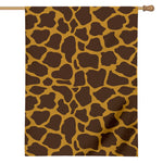 Dark Brown Cow Print House Flag