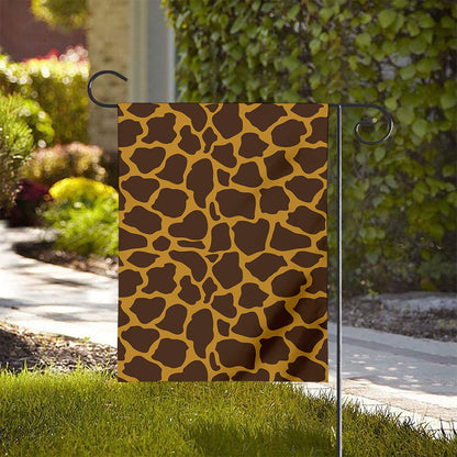 Dark Brown Cow Print House Flag