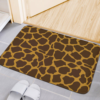 Dark Brown Cow Print Indoor Door Mat