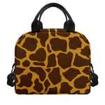 Dark Brown Cow Print Insulated Lunch Bag