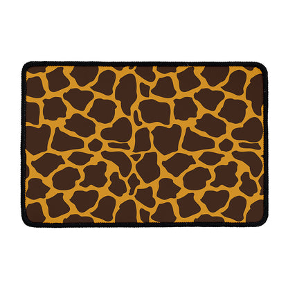 Dark Brown Cow Print Kitchen Mat