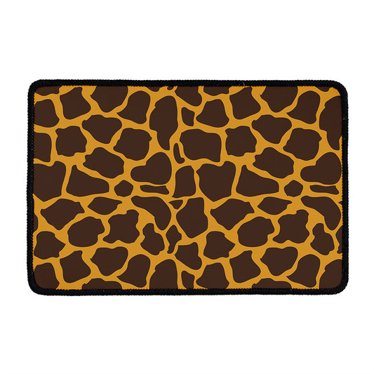 Dark Brown Cow Print Kitchen Mat