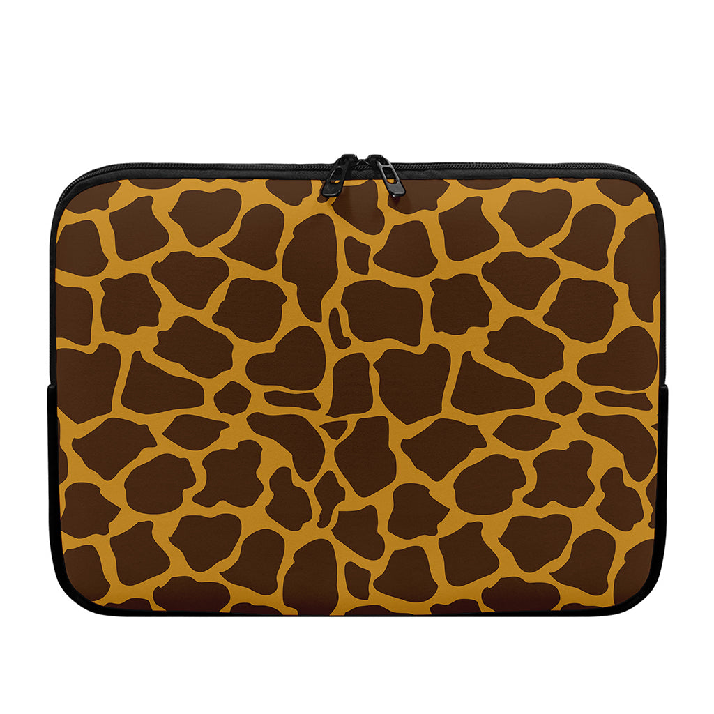 Dark Brown Cow Print Laptop Sleeve