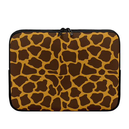 Dark Brown Cow Print Laptop Sleeve
