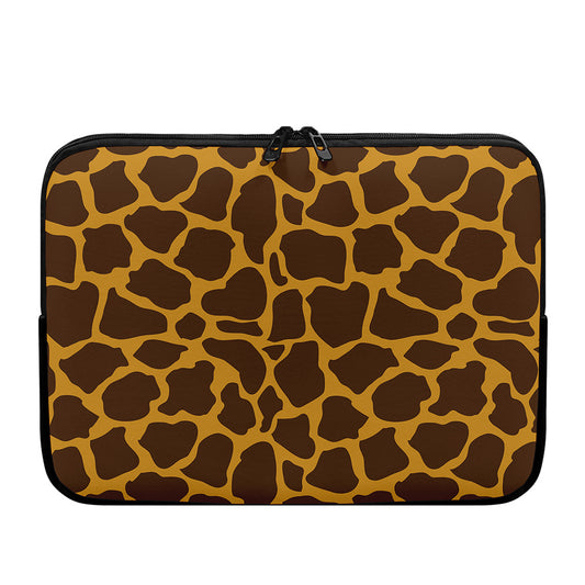 Dark Brown Cow Print Laptop Sleeve