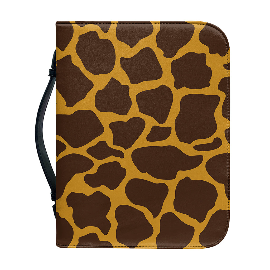 Dark Brown Cow Print Leather Bible Cover