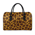 Dark Brown Cow Print Leather Duffel Bag