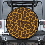 Dark Brown Cow Print Leather Spare Tire Cover