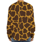 Dark Brown Cow Print Long Sleeve Baseball Jersey