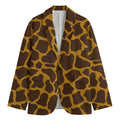 Dark Brown Cow Print Men's Blazer