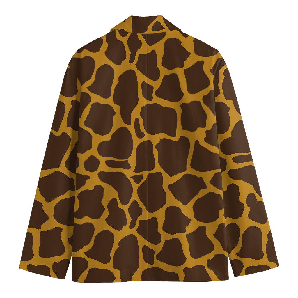 Dark Brown Cow Print Men's Blazer
