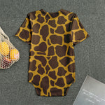 Dark Brown Cow Print Men's Bodysuit