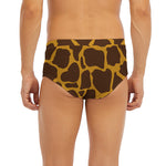 Dark Brown Cow Print Men's Briefs