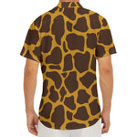 Dark Brown Cow Print Men's Deep V-Neck Shirt