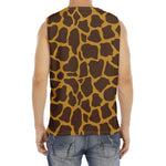 Dark Brown Cow Print Men's Fitness Tank Top