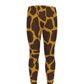 Dark Brown Cow Print Men's Leggings