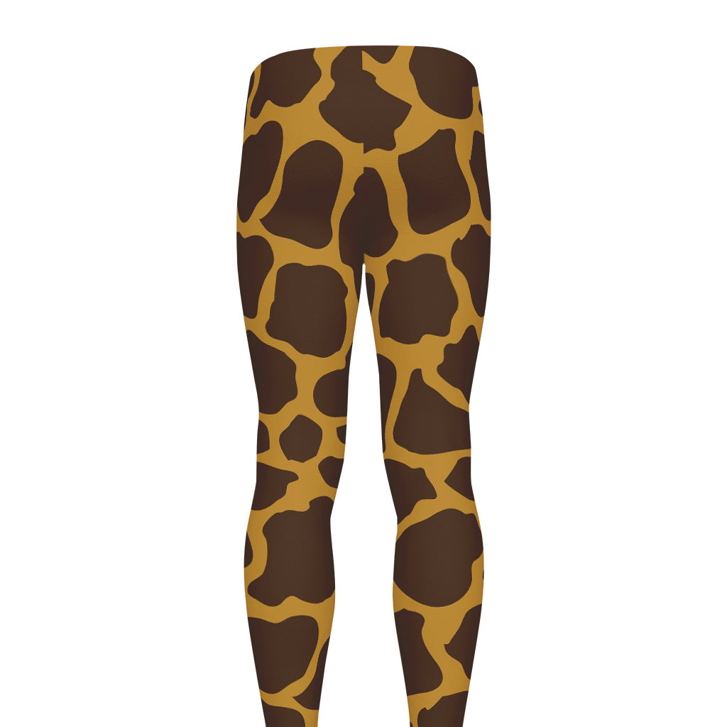 Dark Brown Cow Print Men's leggings