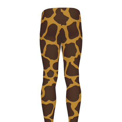 Dark Brown Cow Print Men's leggings