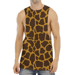 Dark Brown Cow Print Men's Muscle Tank Top