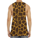 Dark Brown Cow Print Men's Muscle Tank Top