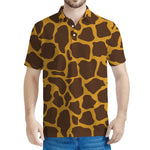 Dark Brown Cow Print Men's Polo Shirt