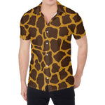 Dark Brown Cow Print Men's Shirt