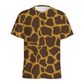 Dark Brown Cow Print Men's Athletic T-Shirt