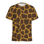 Dark Brown Cow Print Men's Sports T-Shirt