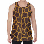 Dark Brown Cow Print Men's Velvet Tank Top