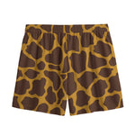 Dark Brown Cow Print Mesh Shorts