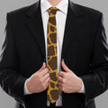 Dark Brown Cow Print Necktie