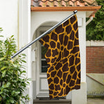 Dark Brown Cow Print Polyester Flag