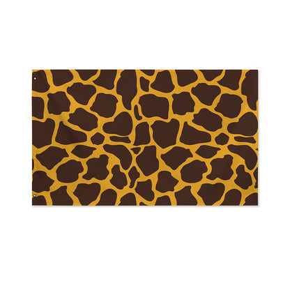 Dark Brown Cow Print Polyester Flag