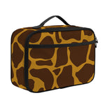 Dark Brown Cow Print Portable Lunch Bag