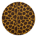 Dark Brown Cow Print Round Blanket