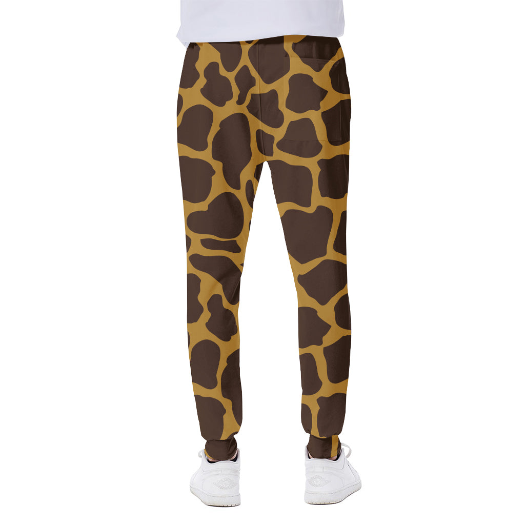 Dark Brown Cow Print Scuba Joggers