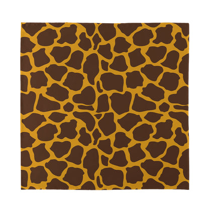 Dark Brown Cow Print Silk Bandana