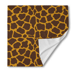 Dark Brown Cow Print Silk Bandana