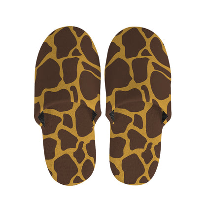 Dark Brown Cow Print Slippers