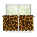 Dark Brown Cow Print Tier Curtains
