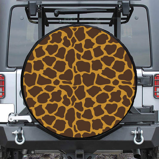 Dark Brown Cow Print Tire Cover