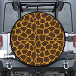 Dark Brown Cow Print Tire Cover