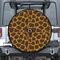Dark Brown Cow Print Tire Cover With Camera Hole