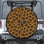 Dark Brown Cow Print Tire Cover With Camera Hole