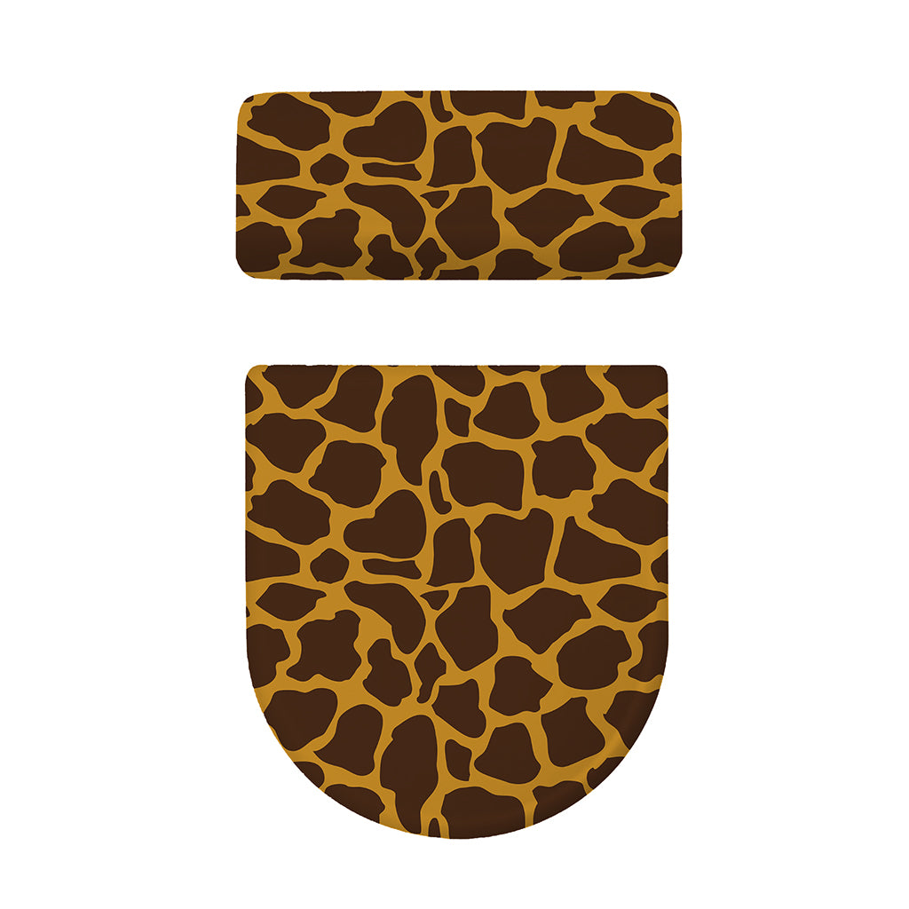 Dark Brown Cow Print Toilet Lid And Tank Cover Set