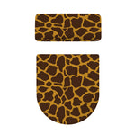 Dark Brown Cow Print Toilet Lid And Tank Cover Set